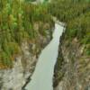 Kuskulana River Canyon.
From the 238-foot high
Kuskulana Bridge.
(McCarthy Road)