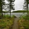 Canoe Lake
on a cloudy
June day.