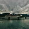 Departing cruise liner.
Gastineau Bay.
Juneau, Alaska.