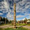 An arrey of
native totem poles.
Hydaburg, AK.