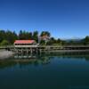 Halibut Cove Boardwalk
and private home.