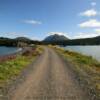 Road across the isthmus.
Halibut Cove.