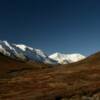 Brooks Mountains
nestled in the tan foothills.