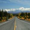 Mount Drum.
Looking east along the
Glenn Highway.