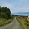 Picturesque narrow gravel lane on Alaska's southern slope.