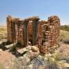 Stone remnants of an
19th century outhouse.
Two Guns, AZ.