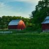 Picturesque 1940's red barn.
Venosta, Quebec.