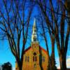 Montebello, Quebec's Presbyterian Church-in late February