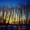 March sunset-near Lockport, Manitoba