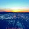 Beautiful sunset-along the Diavik winter ice road-in March
