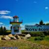 "Welcome to Nova Scotia Sign" near Amherst, Nova Scotia