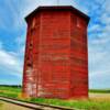 Early-mid 1900's water storage tank-CN Railroad-near Maidstone, SK~