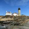 Beavertail Lighthouse.
(from the beach)
Jamestown, RI.
