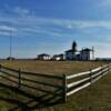 A distant northern perspective of the Beavertail Lighthouse.
Jamestown, Rhode Island.
