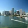 Miami skyline.
Biscayne Bay.