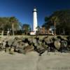 St Simons Island Lighthouse.
(southern angle)
From the beach.