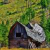 Collapsed barn-near North Fork, Idaho