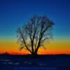 Peaceful January Sunset-near Genoa, Illinois