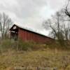 Old Red Covered Bridge.
Built 1875.
Near Griffin, Indiana.