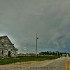 East Pottawattamie County schoolhouse
on a stormy May evening.