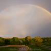 Evening rainbow.
Along I-80 scenic lookout.
Western Iowa.