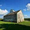 1950's wooden 
steeple-shaped tool barn.
Near Redfield, Iowa.