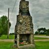 Standing chimney remains.
1890's settlers cabin.
Near Carlisle, Iowa.
