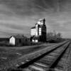 1920's crib-style 
Grain elevator.
Near Kinsley, KS.