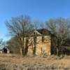 1895 limestone house &
wooden garage.
Near Denmark, KS.