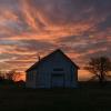 A spectacular March sunset
at on old rural schoolhouse.
Near Belleville, KS.