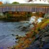 Lowes Covered Bridge.
Wooden covered bridge over the Piscataquis River-near Guilford, Maine