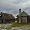 Some interesting looking buildings along a backroad near Stonington.