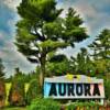 "Welcome To Aurora's"
Colorful sign.