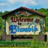 "Welcome To Biwabik"  sign~
