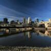 Another view of the 
Mississippi River and the
St Paul skyline.