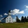 Northern angle of this
rural methodist church.