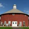 A close up view of the
Blaine round barn.