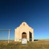 Old pueblo style church.
(frontal view)