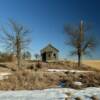 Old Neff Schoolhouse.
(frontal view)