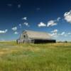 A close up view of this
large-style stable barn.
Kimball County.