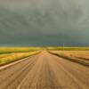 Evening on  county road.
Kimball County.