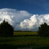 June thunderhead roaring up 
near North Platte.