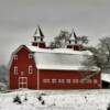 Close up view of this
gorgeous double-cupola barn.
near Waverly.