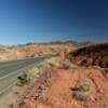 Traversing the beautiful 
red sand dunes.
Southern Nevada.