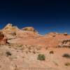 Oasis remnants 
amidst the
striking red terrain.
Valley of Fire.