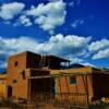 Adobe Pueblo dwelling structures-Taos Pueblo