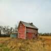 1930's storage shed & silo.
Near Omemee, ND.