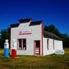 Manfred, North Dakota-Old Standard Gas Station Mockup