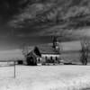 Black & white perspective 
of the Hurricane Lake Church.
Pierce County, ND.