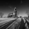 Shadows hanging over the
Hurricane Lake church.